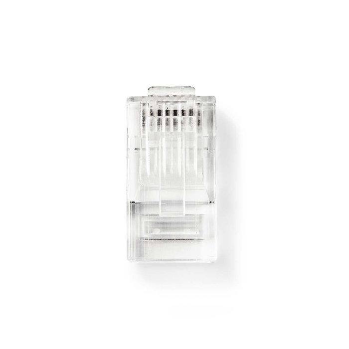 Nedis RJ45-Connector | Male | UTP CAT5 | Recht | Verguld | 10 Stuks | PVC | Transparant | Polybag