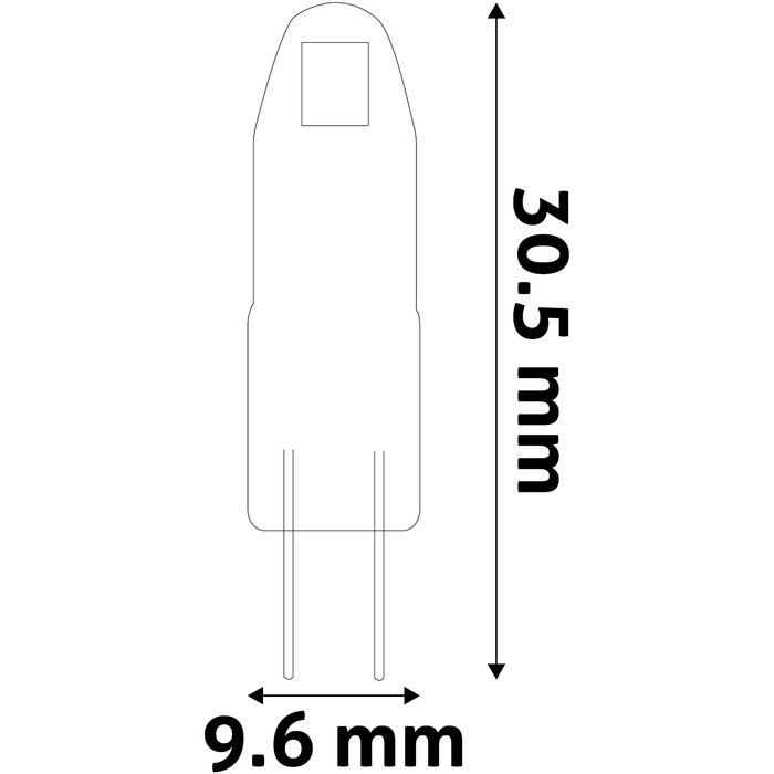 Avide LED 1.2W G4 COB EW 2700K - 9.6 x 30.5 mm