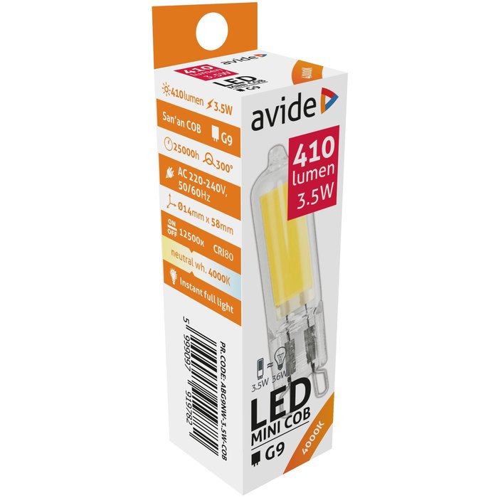 Avide G9 Led-lamp 3.5W  neutraal wit  4000K