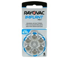 Rayovac Cochlear Implantaat batterijen Type 675
