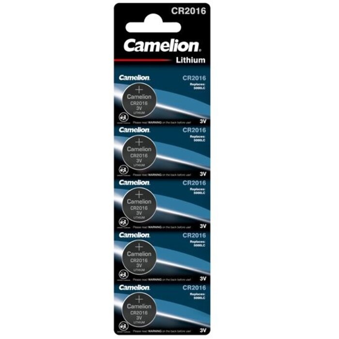 Camelion CR2016 Knoopcel 5 Stuks 3V Lithium Batterij - Camelion