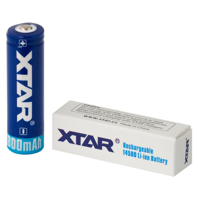 XTAR 14500 AA 3,7V  800mAh oplaadbare Li-ion batterij