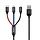 3in1 USB-kabel - USB-C, Lightning, micro-USB 120cm
