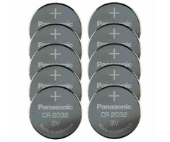 Panasonic 10 x CR2032 Lithium knoopcel batterijen bulk