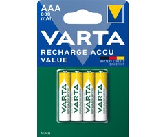 Varta AAA - oplaadbare batterijen 800mAh   Varta Value