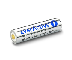 EverActive 18650 3.7V Li-ion 2600mAh  oplaadbaar micro USB batterij