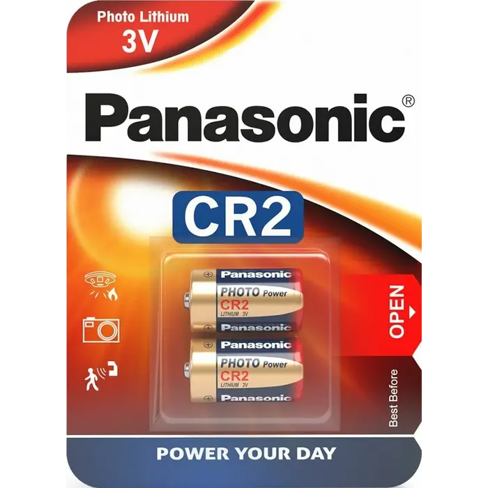 Panasonic 2 x CR2 Lithium batterij 3V