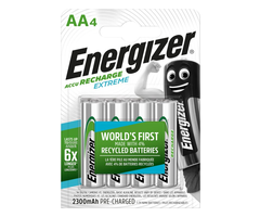 Energizer AA Oplaadbare penlite batterijen 2300mAh 4 stuks