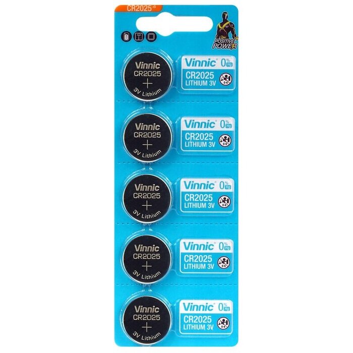 Vinnic 5 x CR2025 Lithium knoopcel  batterijen