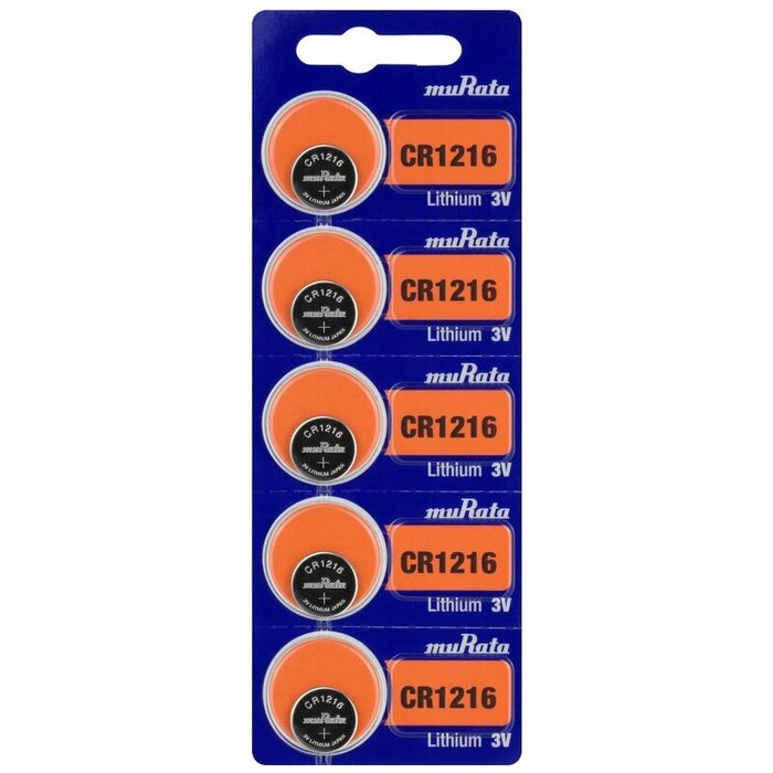 Murata CR1216 Knoopcel 5 Stuks 3V Lithium Batterijen