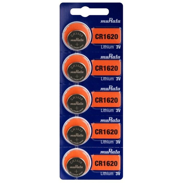 Murata CR1620 Lithium Knoopcel batterijen 5 Stuks
