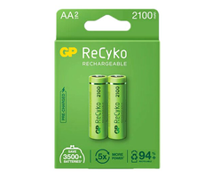 GP Batteries AA  2100mAh 2 stuks GP Recyko Oplaadbare batterijen