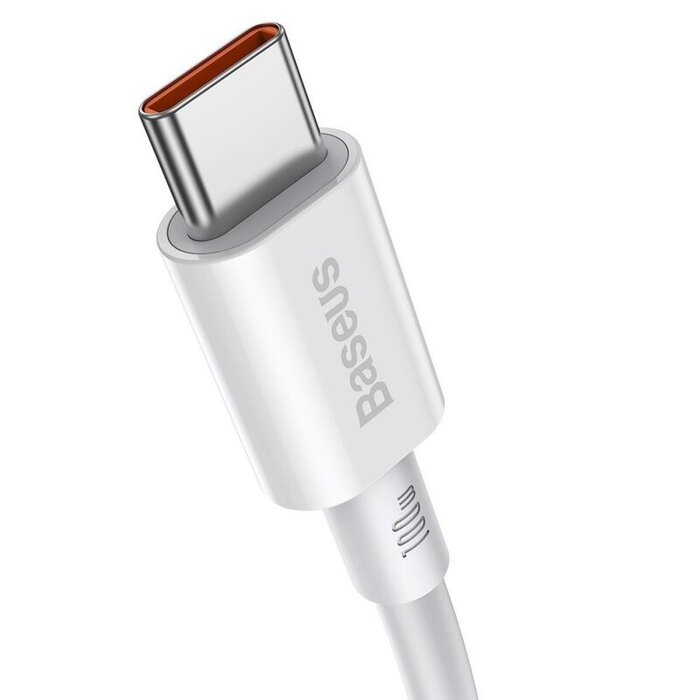 Baseus USB-C naar USB-C kabel Max 100 Watt - Wit - 1 meter
