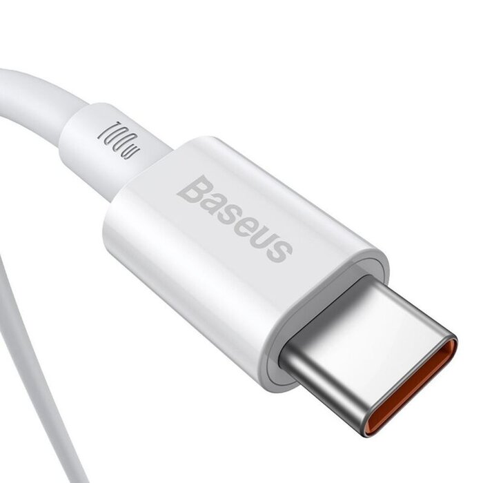 Baseus USB-C naar USB-C kabel Max 100 Watt - Wit - 1 meter