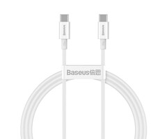 Baseus USB-C naar USB-C kabel Max 100 Watt - Wit - 1 meter