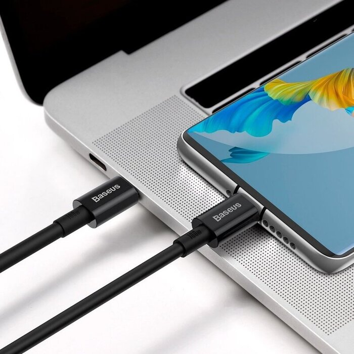 Baseus USB-C naar USB-C kabel Max 100 Watt - Zwart - 1 meter