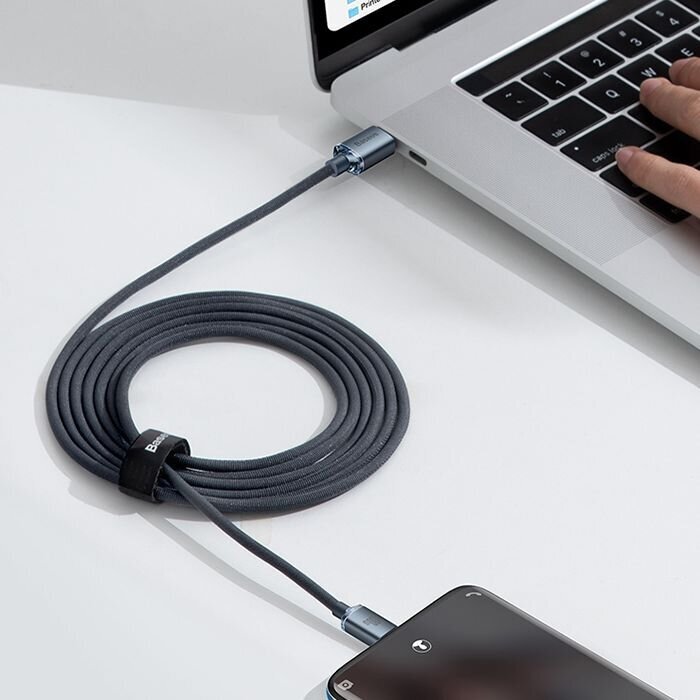 Baseus USB-C naar USB-C kabel Max 100 Watt - Crystal - 1 meter