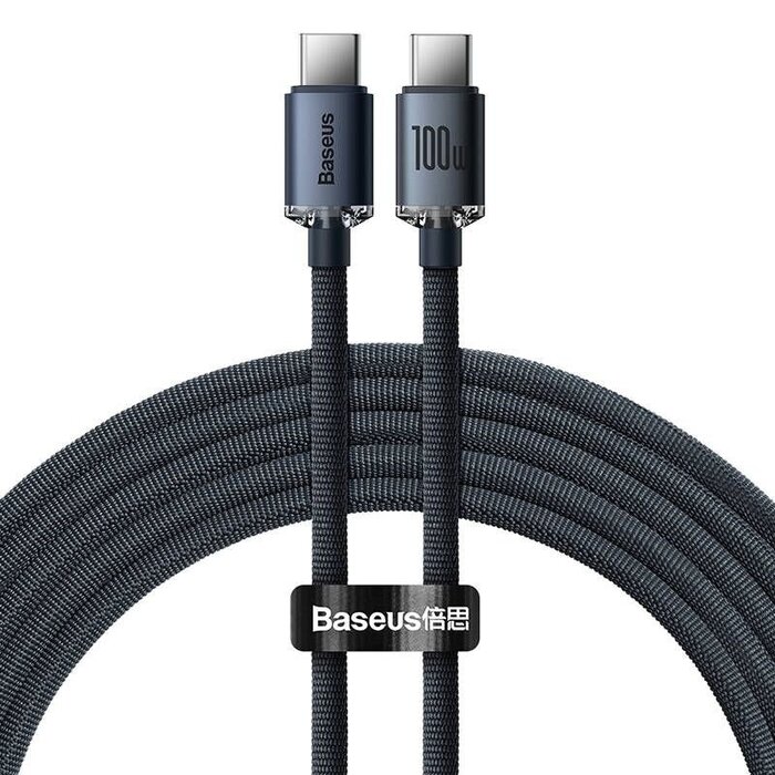 Baseus USB-C naar USB-C kabel Max 100 Watt - Crystal - 1 meter
