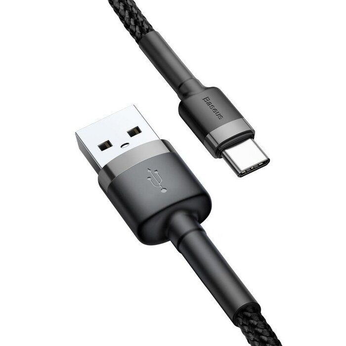 Baseus USB kabel - USB-C 40W - 3A -  1 meter Grijs/Zwart