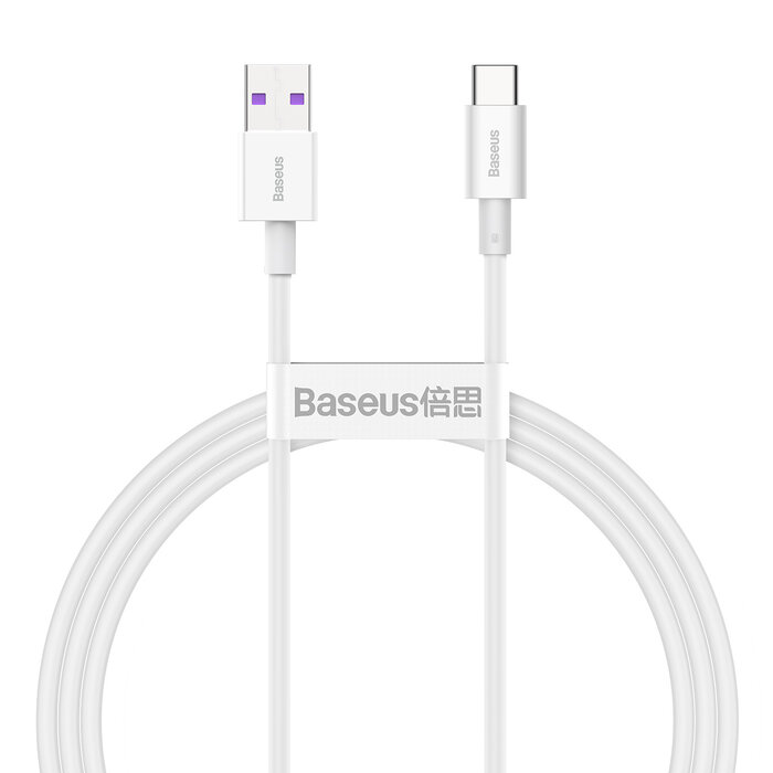Baseus Superior USB - USB-C  kabel 1,0 m wit 66W