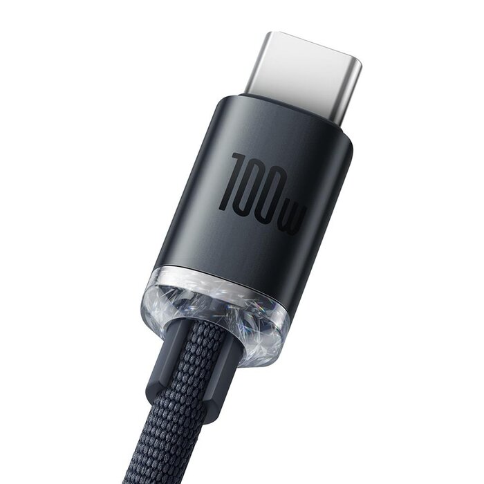 Baseus cable Crystal Shine USB - USB-C 1,2 m 100W black