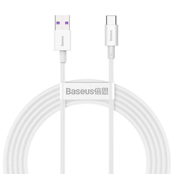 Baseus Kabel Superior USB - USB-C 2,0 m wit 66W