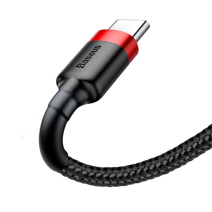 Baseus Basues USB - USB-C kabel 50 cm zwart / rood CATKLF-A91