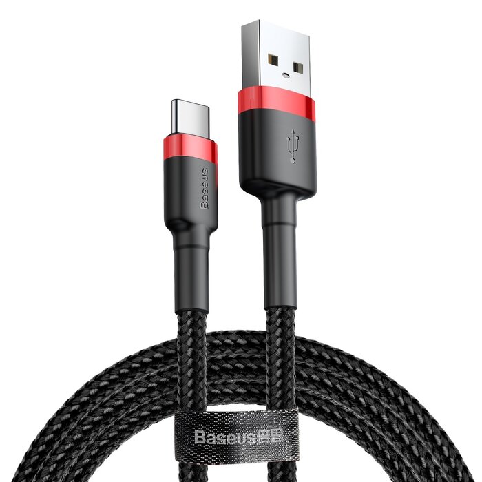 Baseus Basues USB - USB-C kabel 50 cm zwart / rood CATKLF-A91