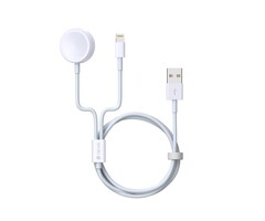 Devia 2in1 USB Laadkabel Apple-watch en apple lightning Wit