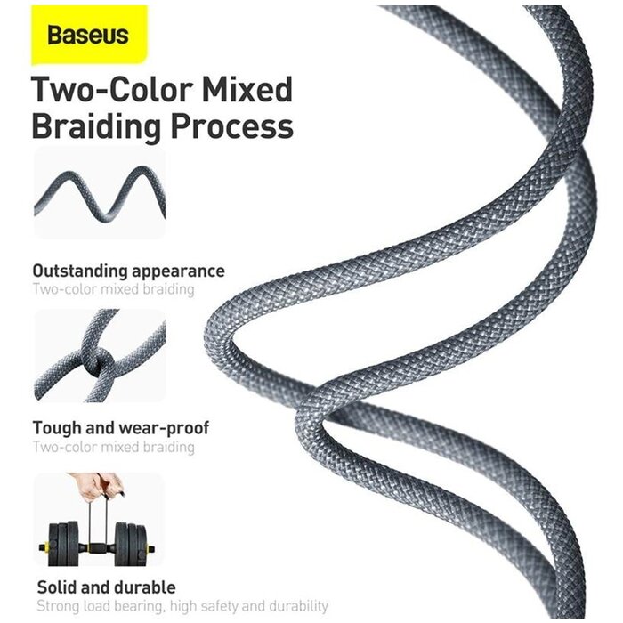 Baseus USB-C naar Apple Lightning  kabel 100 cm Zwart 20W