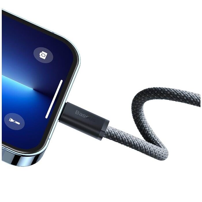 Baseus USB-C naar Apple Lightning  kabel 100 cm Zwart 20W