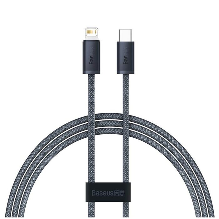 Baseus USB-C naar Apple Lightning  kabel 100 cm Zwart 20W