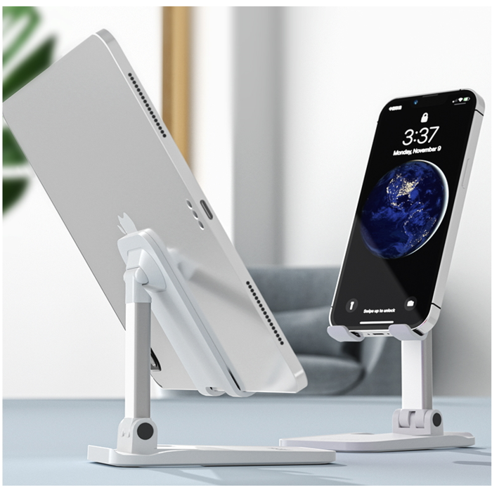 Devia Telefoon standaard opvouwbaar en verstelbaar wit EL161