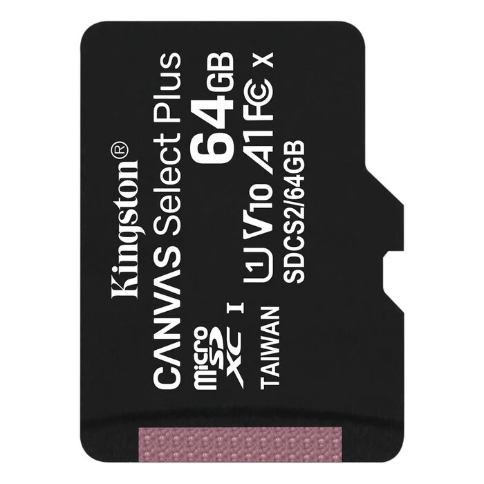 Kingston 64 GB MicroSDXC Canvas Select  Plus 100 MBs