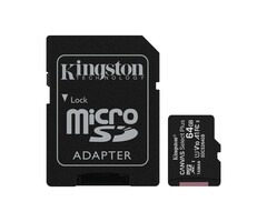 Kingston 64 GB MicroSDXC Canvas Select  Plus 100 MBs met SD Adapter