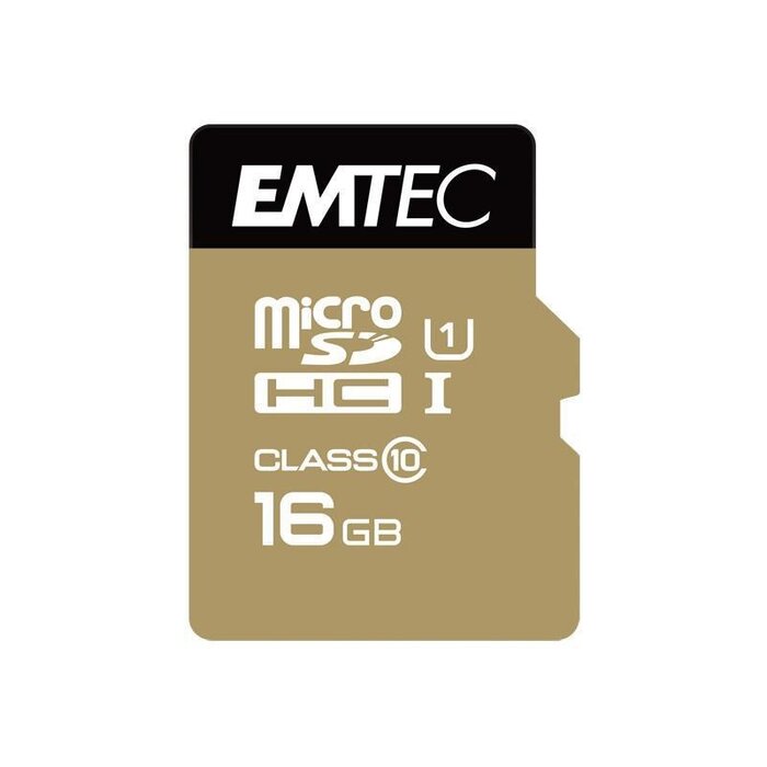 Emtec 16 GB Class 10  microSDHC  geheugenkaart met SD Adapter