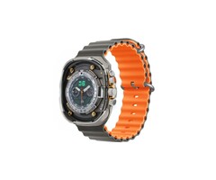 Devia sport bandje grijs - Oranje voor Apple Watch (42/44/45/49 mm)