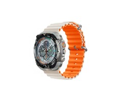 Devia sport bandje licht grijs - Oranje voor Apple Watch (42/44/45/49 mm)