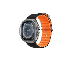 Devia sport bandje zwart - oranje voor Apple Watch (42/44/45/49 mm)
