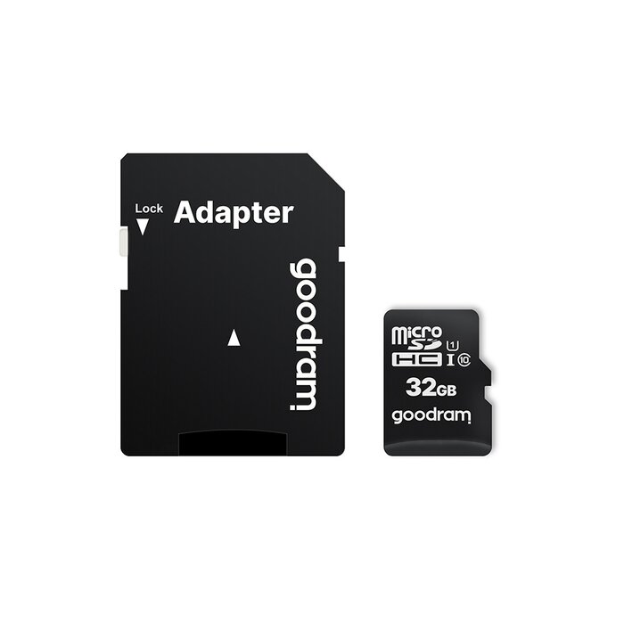 Goodram 32 GB microSDHC  Class 10 UHS-I geheugen kaart + SD Adapter