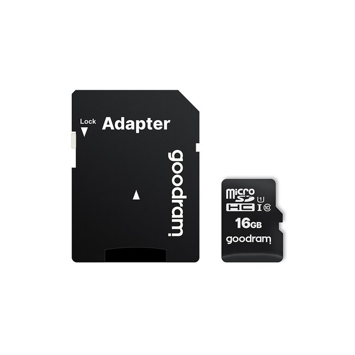 Goodram 16 GB microSDHC  Class 10 UHS-I geheugen kaart + SD Adapter