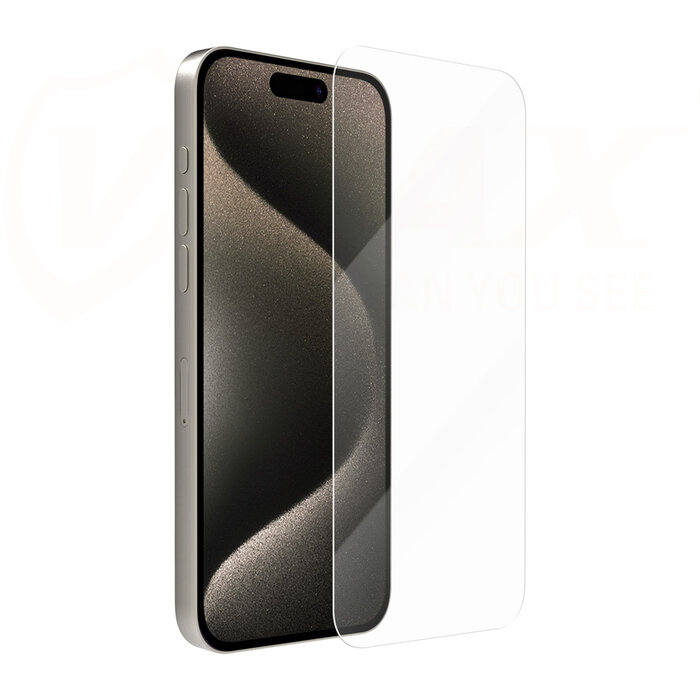 VMAX Telefoon Screenprotector voor iPhone 16 en iPhpne 15 transparant