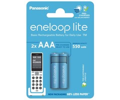 Eneloop Oplaadbare AAA batterijen 550 mAh 2 stuks DECT