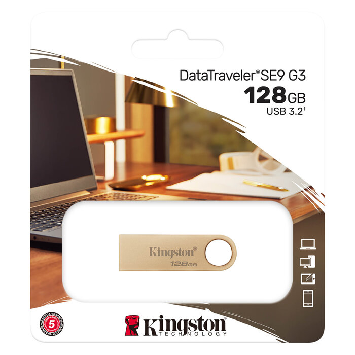 Kingston 128 GB USB-Stick DataTraveler  220MB/s Goud