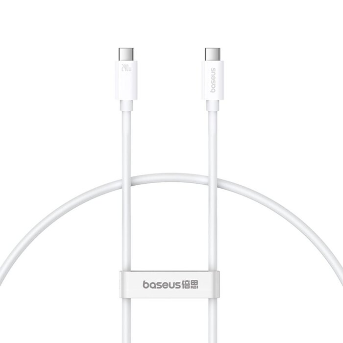 Baseus USB-C naar USB-C Kabel 2 meter USB4  Superior Series 2 240W Wit