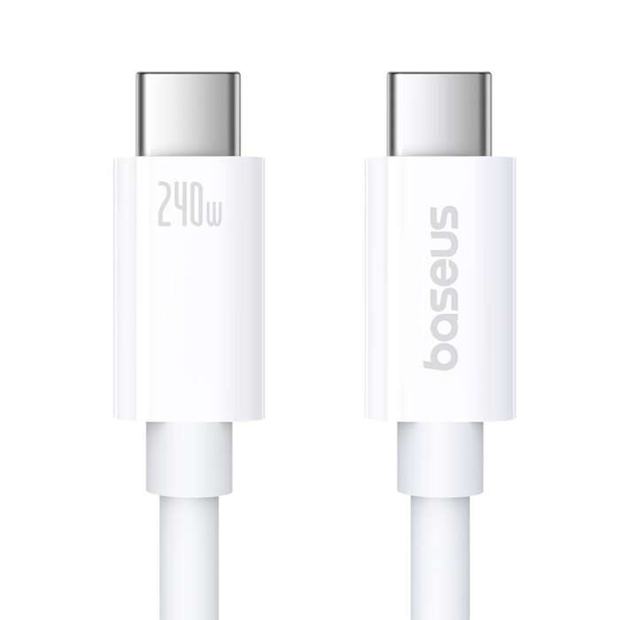 Baseus USB-C naar USB-C Kabel 2 meter USB4  Superior Series 2 240W Wit