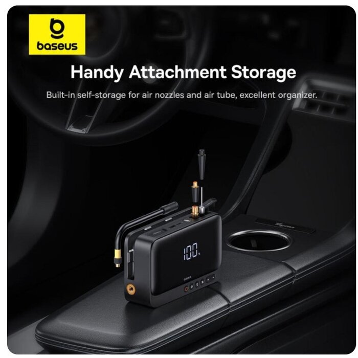 Baseus Baseus Super Energy Series 4-in-1 Jumpstarter 600A met Powerbank, Compressor en Zaklamp