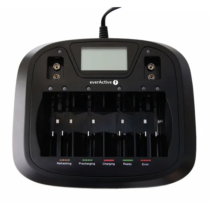 EverActive EverActive NC-900U Professionele 8-Kanaals Universele Batterijlader met LCD-Display