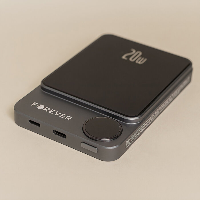 Forever Magnetische Powerbank 5.000 mAh met Draadloos Opladen en MagSafe-Compatibiliteit