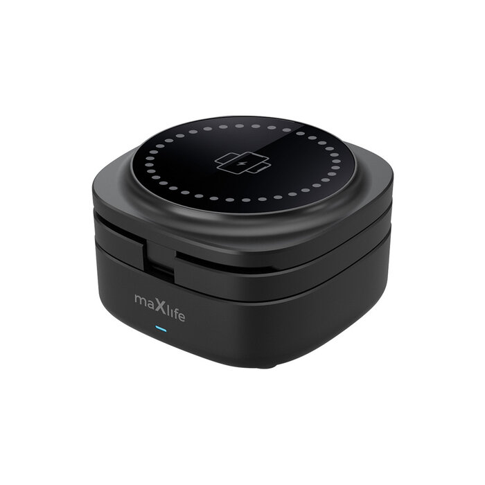 maXlife 3-in-1 Draadloze Oplader 15W - Zwart
